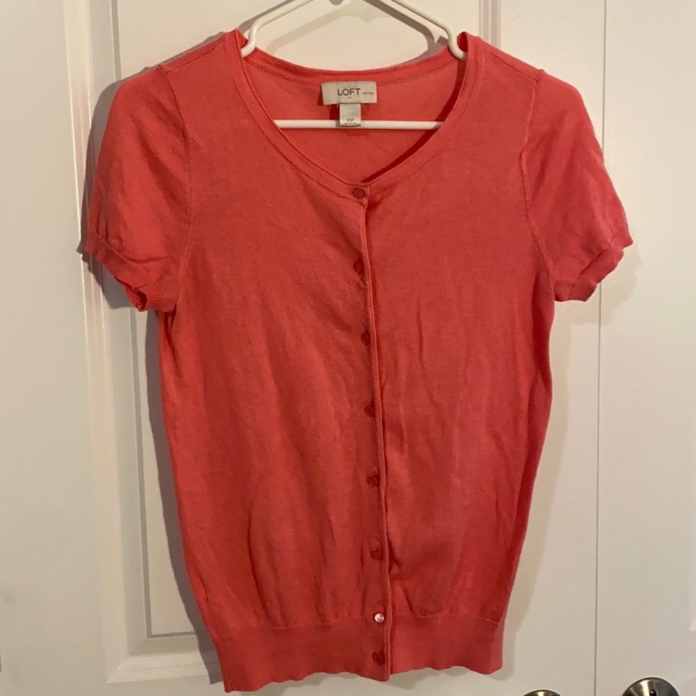 LOFT Petite Short Sleeve Cardigan Size XSP